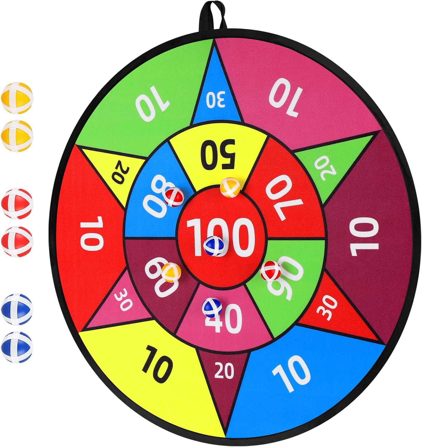 Accmor 28" Large Dart Board for Kids, Kids Dart Board with Sticky Balls, Backyard Indoor Outdoor Games Birthday Gifts for 3 4 5 6 7 8 9 10 11 12 Year Old Boys Girls