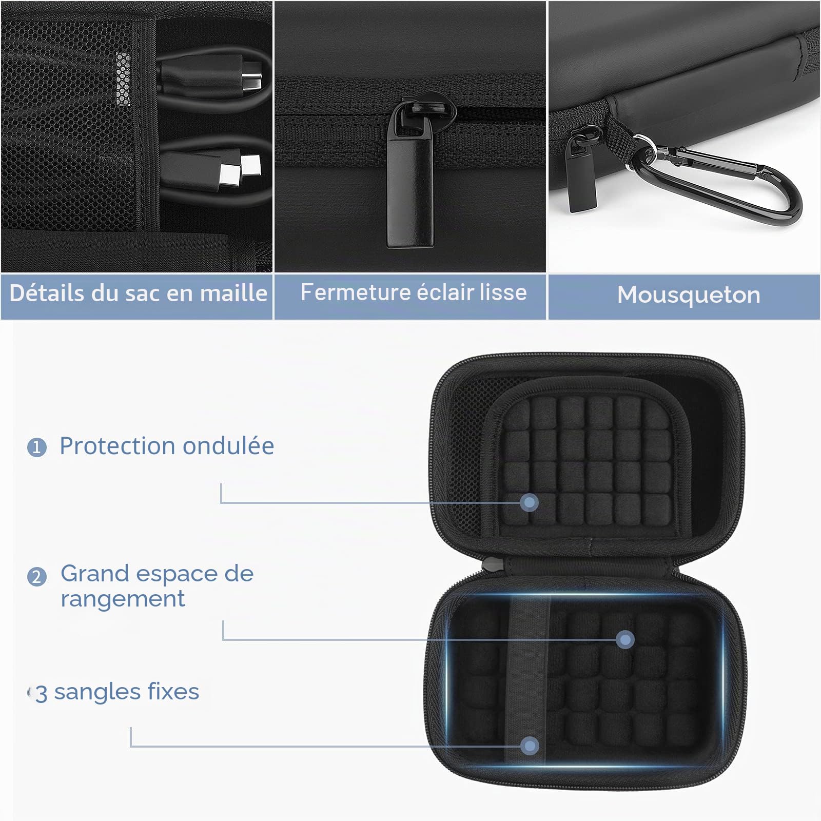 Western Digital WD Elements Etui pour Disque Dur Externe 2,5" Coque EVA Rigide Protection