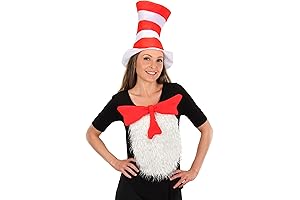 Dr. Seuss Cat in The Hat Deluxe Costume Kit for Adults and Kids