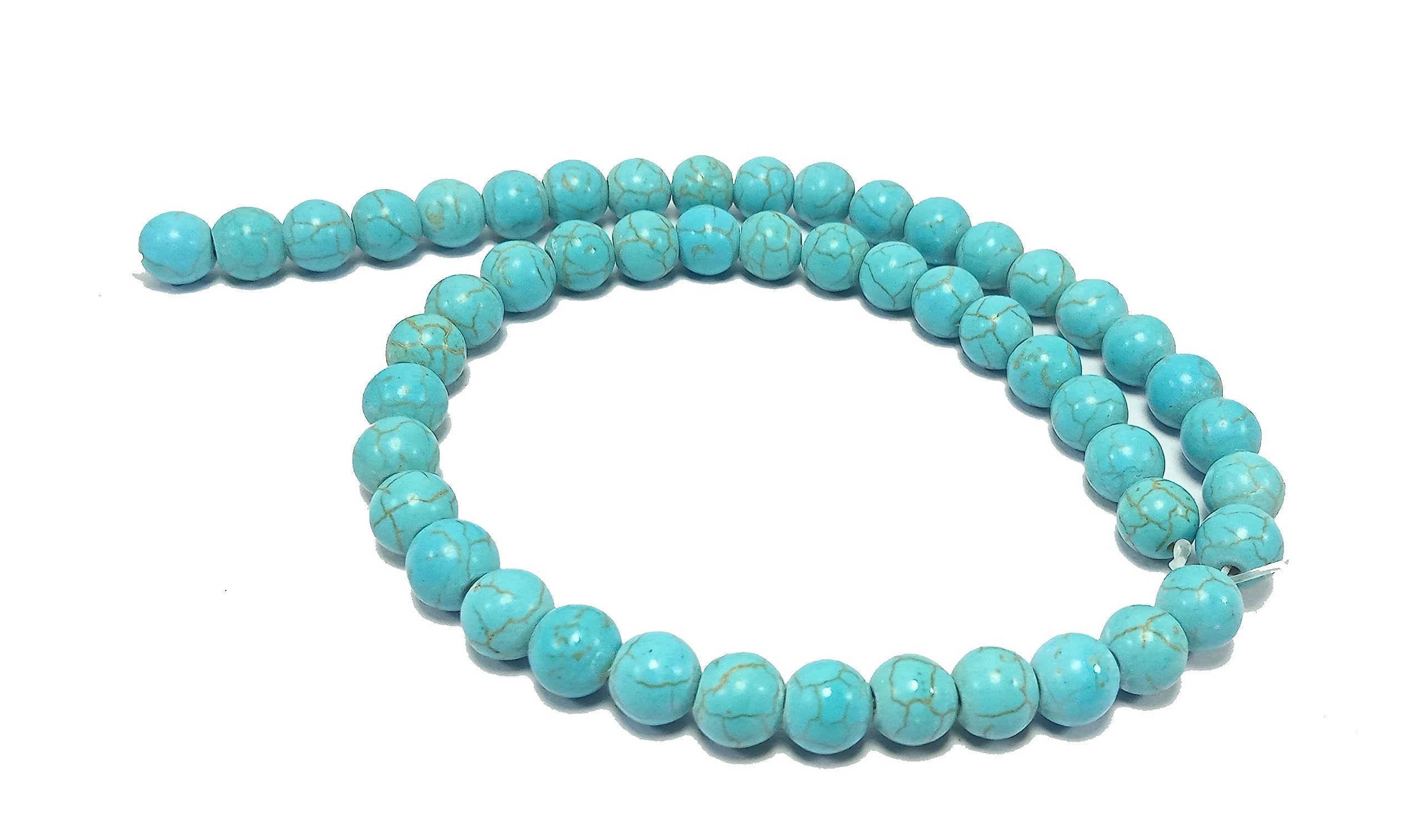 Blue Turquoise Loose Round Beads Healing Gemstone Loose Beads Jewelry Making for Bracelet Necklace 6mm-image-36