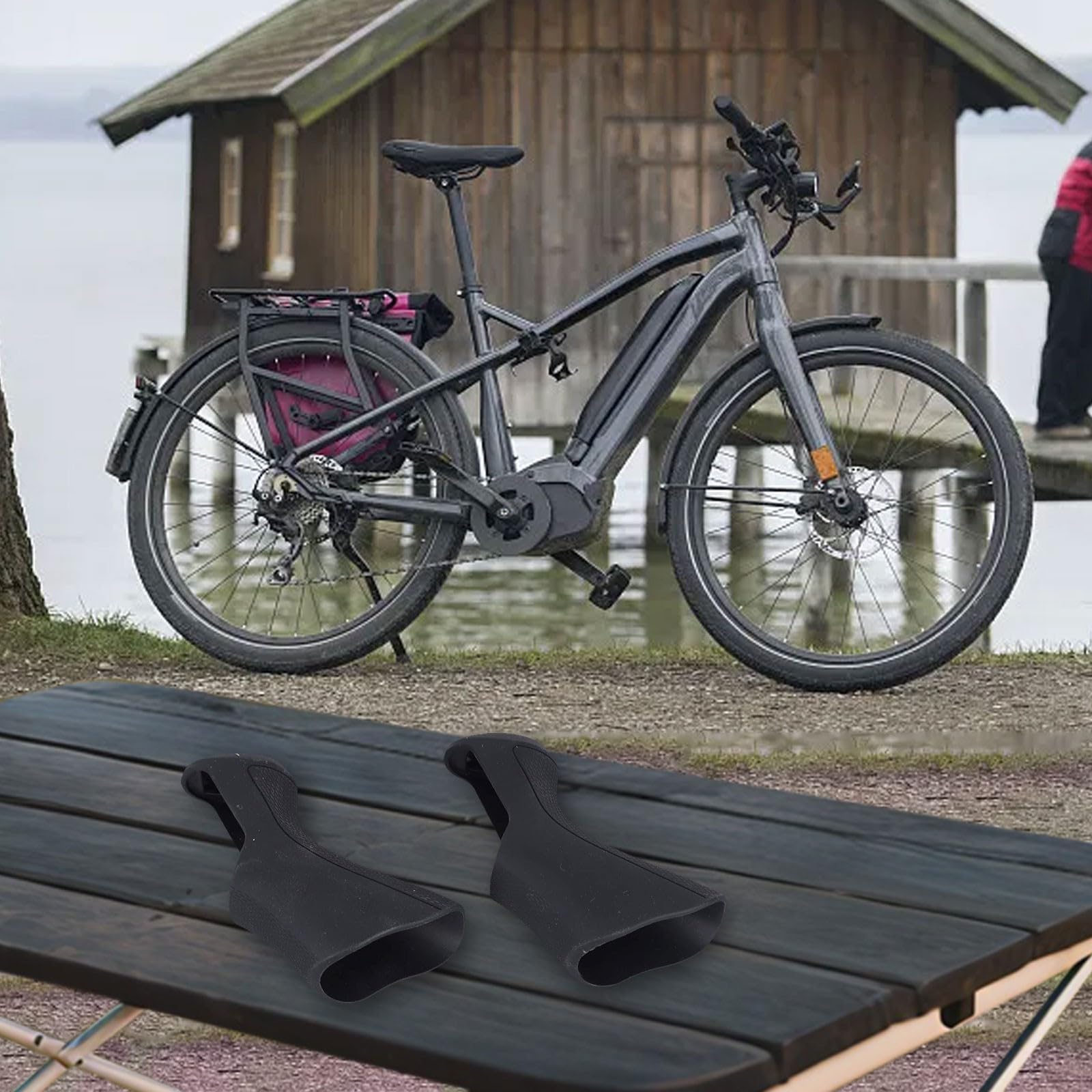 Copri leva del freno in gomma nera compatibile con ULTEGRA per DI2 ST-6870 Set di ricambio per biciclette da strada per un migliore controllo e comfort, adatto a tutte le condizioni atmosferiche di