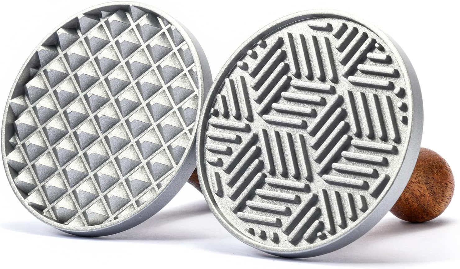 HULISEN Cookie Stamps, Metal Cookie Press Mold with Wooden