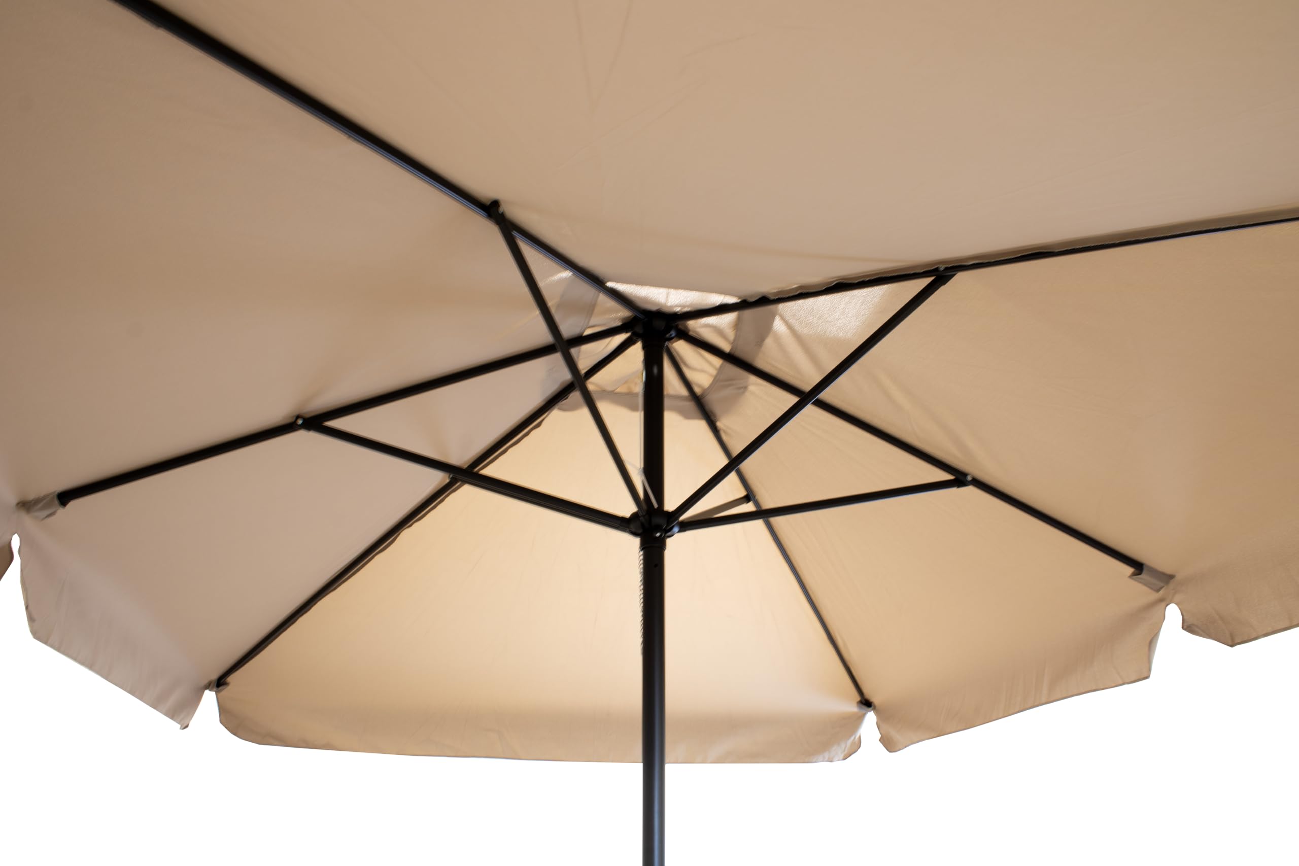 GARDENIA Ombrellone Palo Centrale Imperia 3x2 Palo Antracite Telo Ecrù