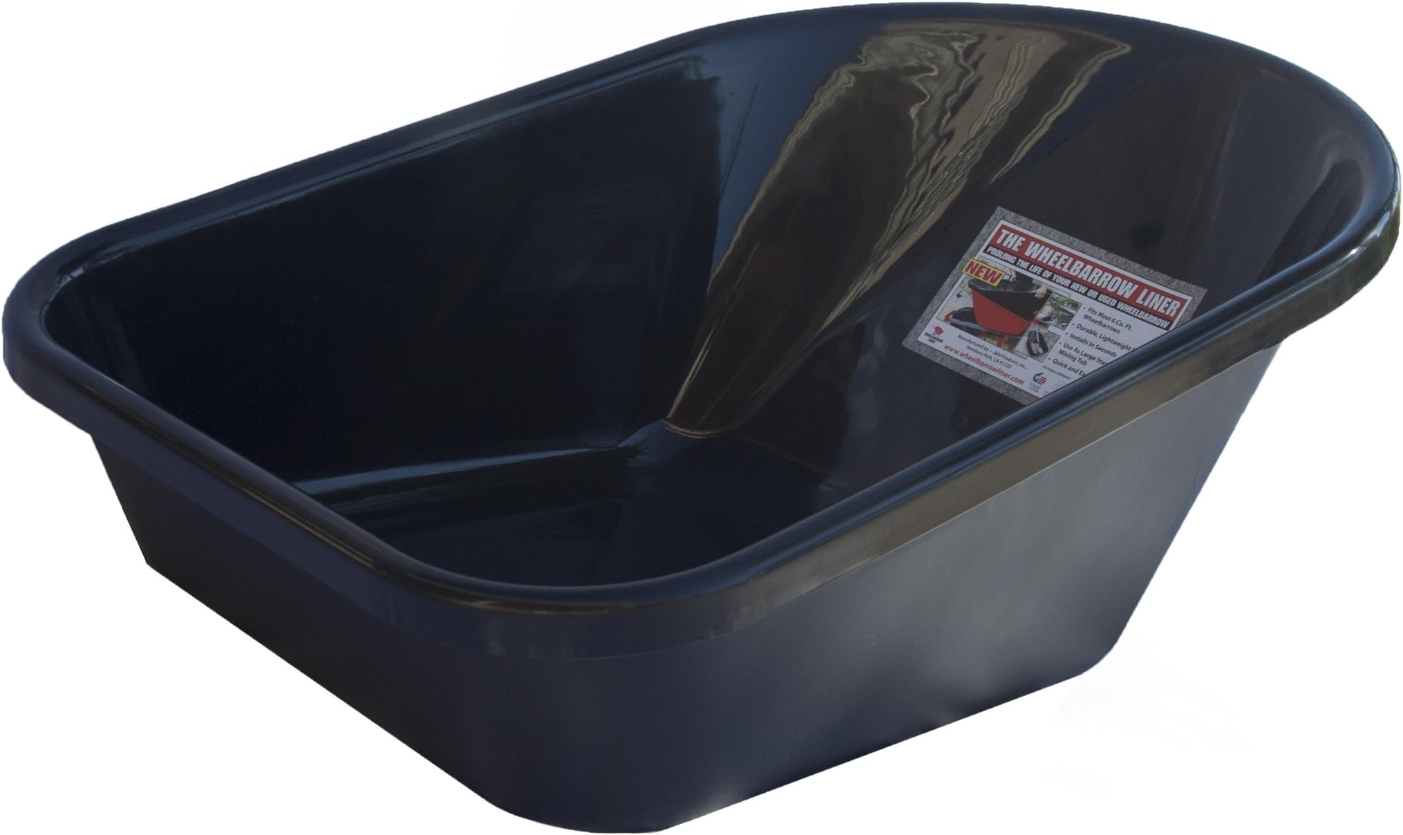 for 6 Cubic Feet Wheelbarrows, Black Recycled Poly