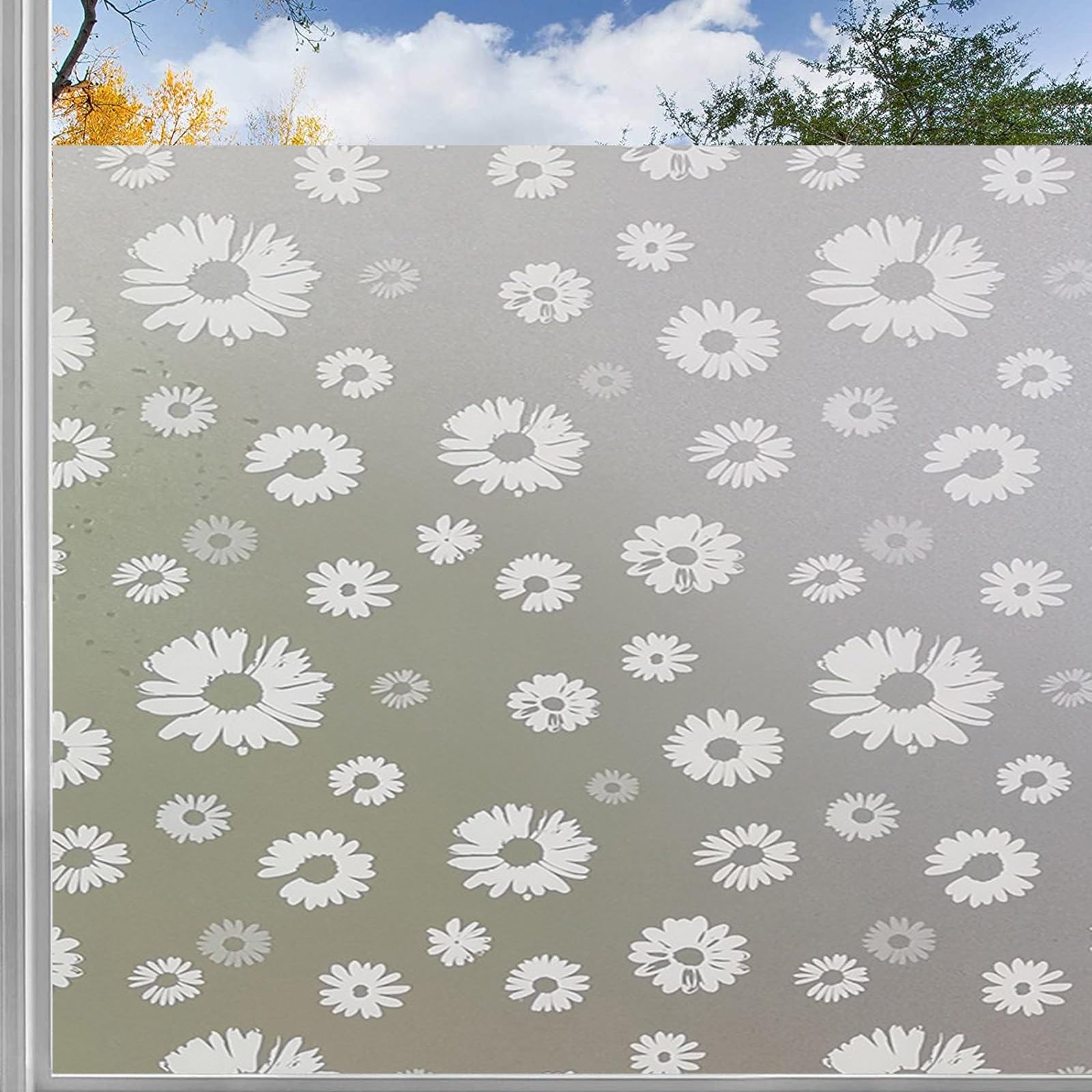Folia prywatyzująca do okien, 70 x 600 cm, folia okienna, statyczna folia okienna, nieprzezroczysta, ochrona przed promieniowaniem UV, ochrona przed światłem, ochrona przed zaglądaniem do domu,