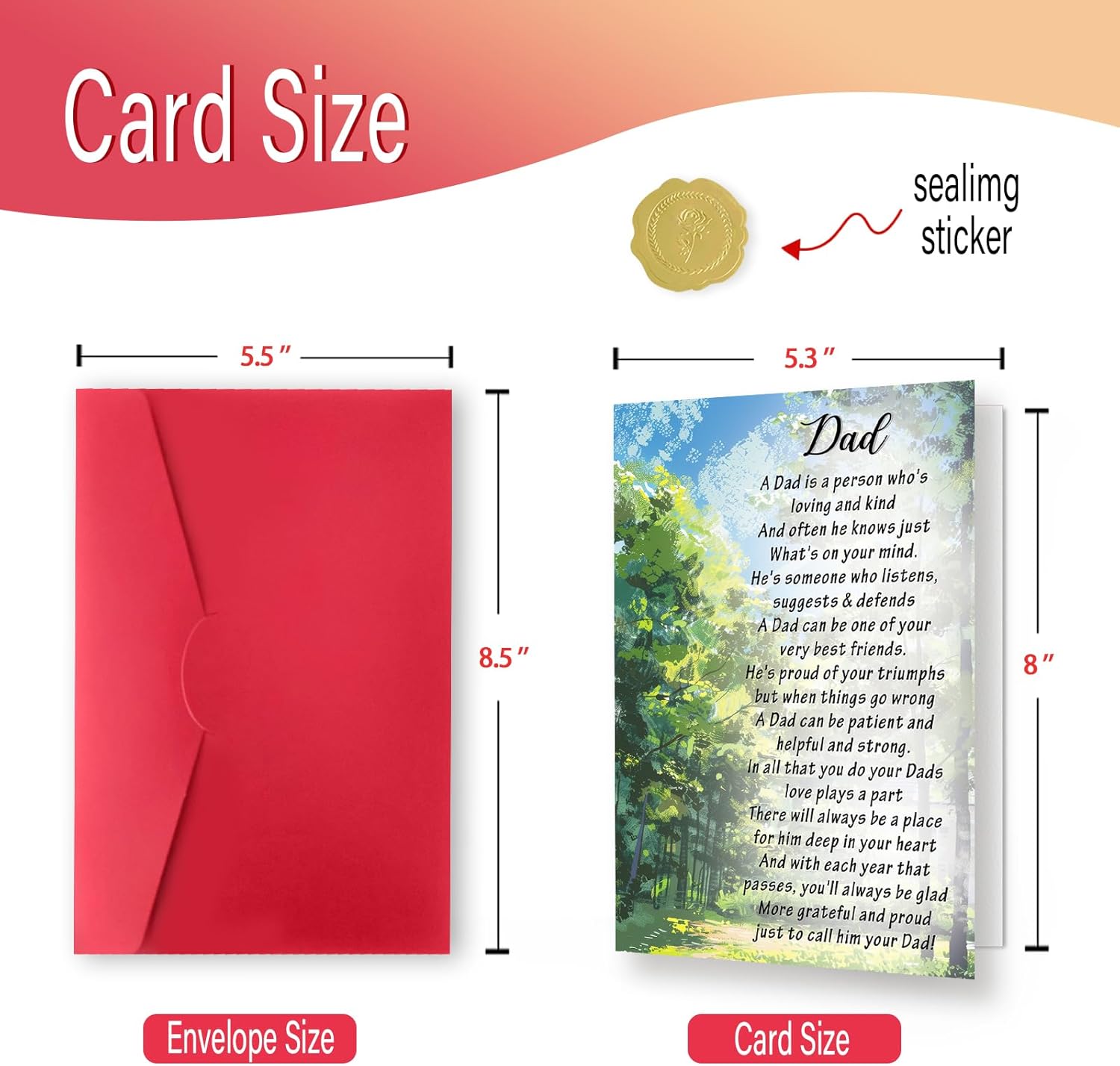 Dad Birthday Card,Dad Birthday Gifts from Daughter,8x5.3 Inches,Eco-Friendly,Quick-Dry - Image 7