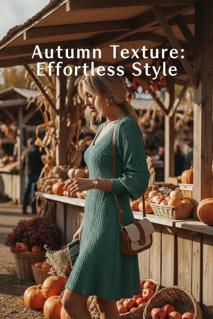 Dokotoo Dresses for Women Trendy V Neck Knit A Line Long Sleeve Dress Sweater Dress - Image 6