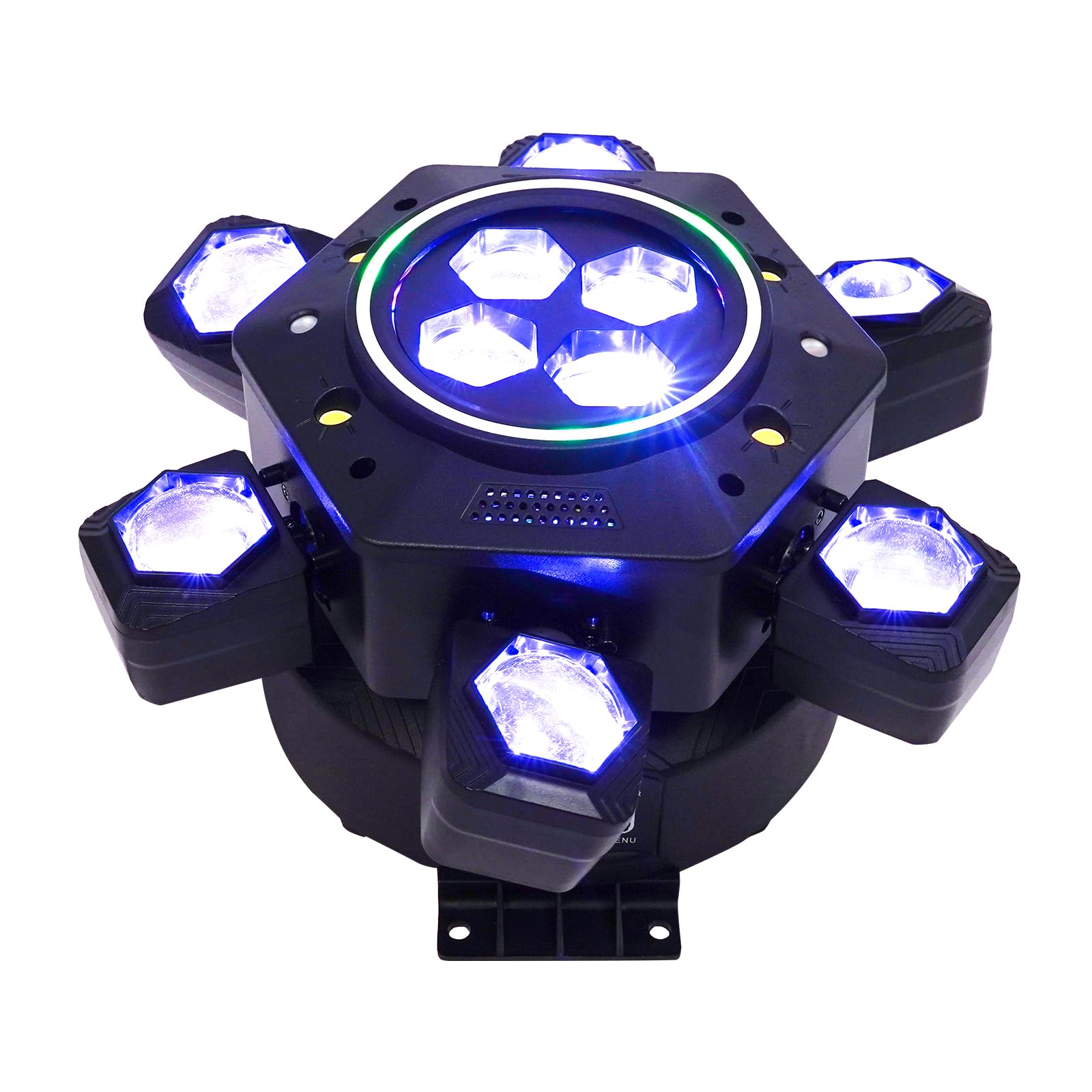 Moving Head Bühnenlicht 120W DJ-Laserlicht 6 Arme Party-Lichter RGBW 4-in-1 LED Moving Head Licht DMX512 mit Fernbedienung für DJ Disco Club Hochzeit