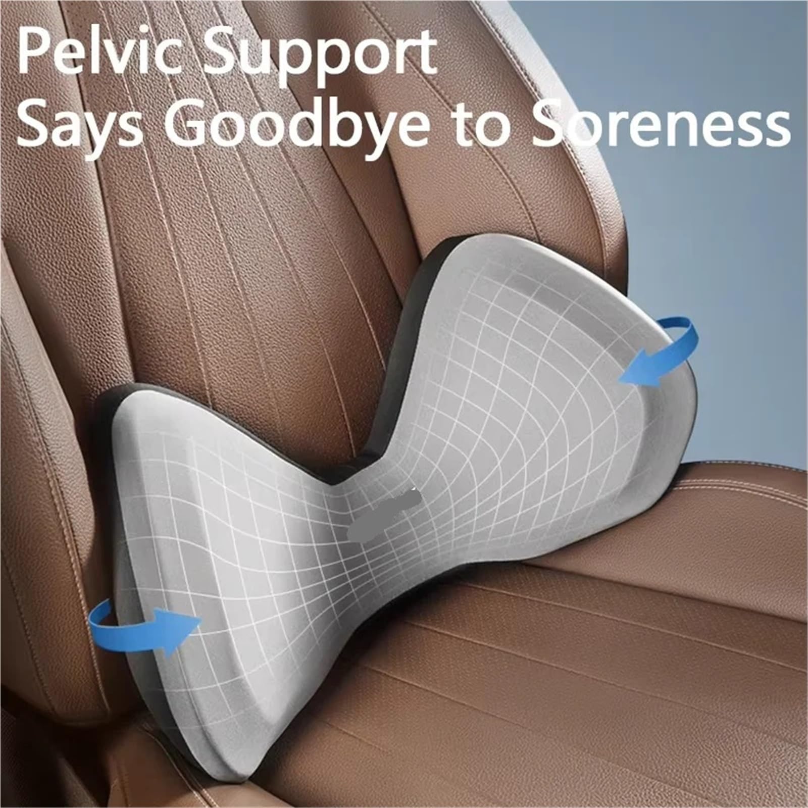 Car Pillow Driving Seat Almohada para reposacabezas de coche, cojín el cuello, almohada lumbar la espalda y cintura, soporte cabeza(1 set black)