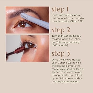 Chella Deluxe Heated Eyelash Curler with USB re-Chargeable Battery - Safe and Gentle Won't Damage Your Eyelashes (USB Re-Chargeable)