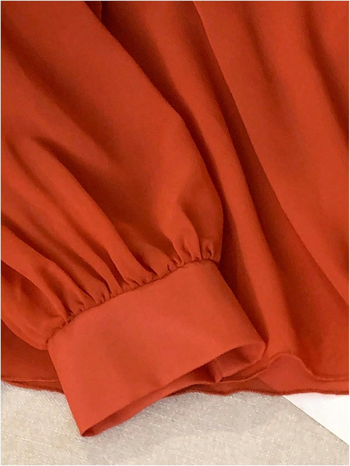 OYOANGLE Women's 3D Floral Off The Shoulder Halter Sheer Blouse Party Date Night Long Sleeve Dressy Tops - Image 4