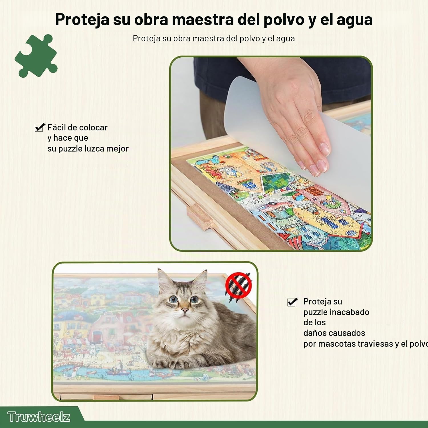 Tabla de rompecabezas giratoria de 2000 piezas con 6 cajones y cubierta, mesa de rompecabezas portátil de madera de 72,4 x 102 cm para adultos, Lazy Susan Spinning Puzzle Boards Mamá