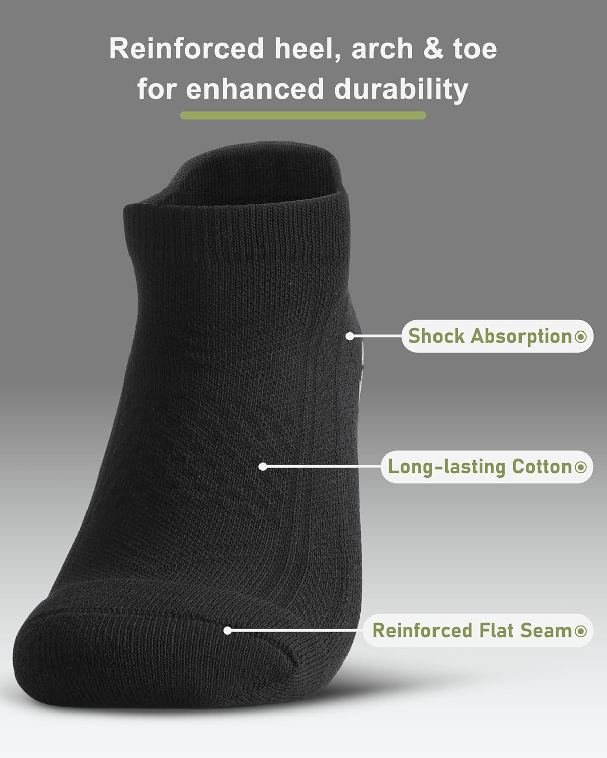Pilates Grip Socks - Cushioned Slipper Non-Slip Grippy for Women Men Yoga - Barre Workout Hospital Sticky Socks - Image 5