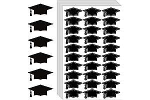 Black Whaline 600pcs Graduation Cap Stickers