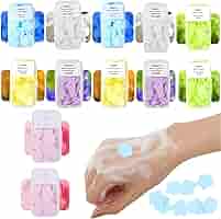 5 Box Travel Soap Sheets Portable Mini Travel Soap Paper Mini Scented Slice Sheets With Storage Box Mini Scented Slice Backpacking Essentials Travel Camping Hiking Outdoor Sports