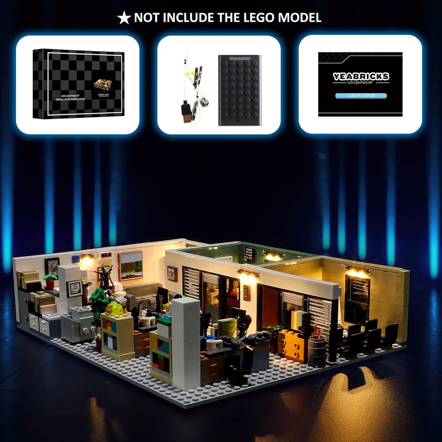 YEABRICKS LED Light for Lego-21336 Ideas The Office Building Blocks Model (Lego Set NOT Included)