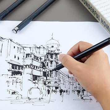 TWOHANDS Art Pens,Fineliner Ink Pens,Set of 12 Technical Drawing pen,Pigment Pen,Fine Point,Black,Waterproof,for Art Watercolor,Sketching,Anime,Manga, 902188