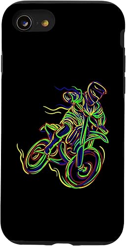 Vista 16 de iPhone 12 mini Motocross Line Art Hand Freehand Line Drawing Case