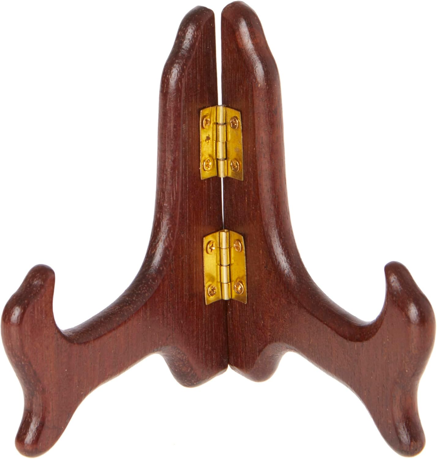 Bard's Hinged Medium Wood Plate Stand, 4" H x 5" W x 3" D (For 3.5" - 5" Plates), Pack of 12