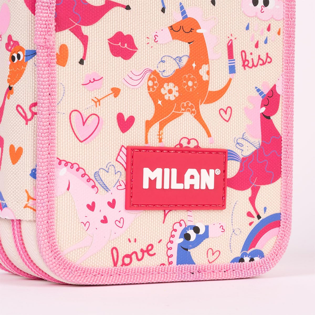 MILAN® Plumier 3 pisos con contenido serie especial Flowicorn, beige