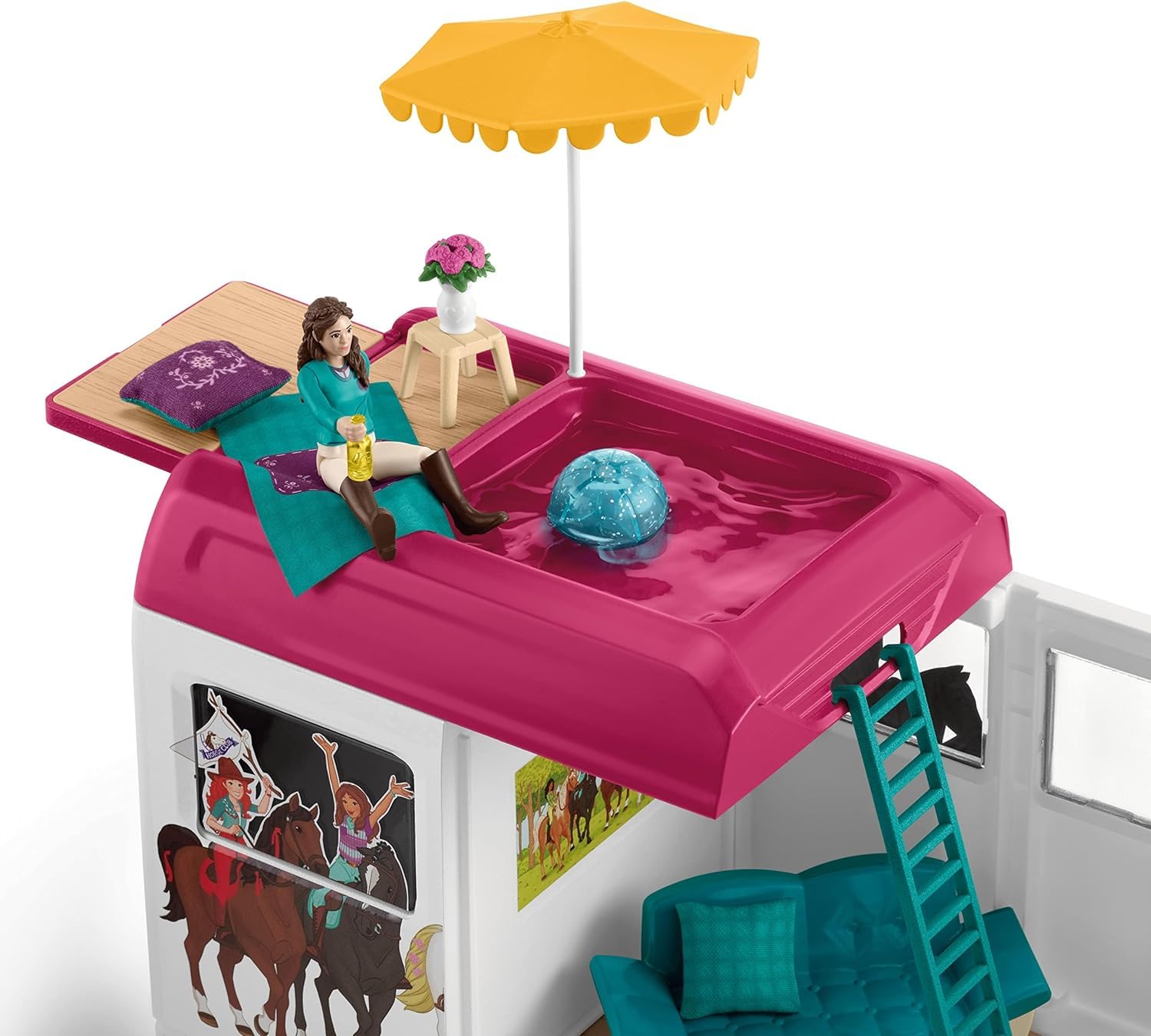 SCHLEICH 42619 Horse Club Pferdetransporter & 42612 Hindernisse Zubehör, für Kinder ab 5-12 Jahren, Horse Club - Zubehör