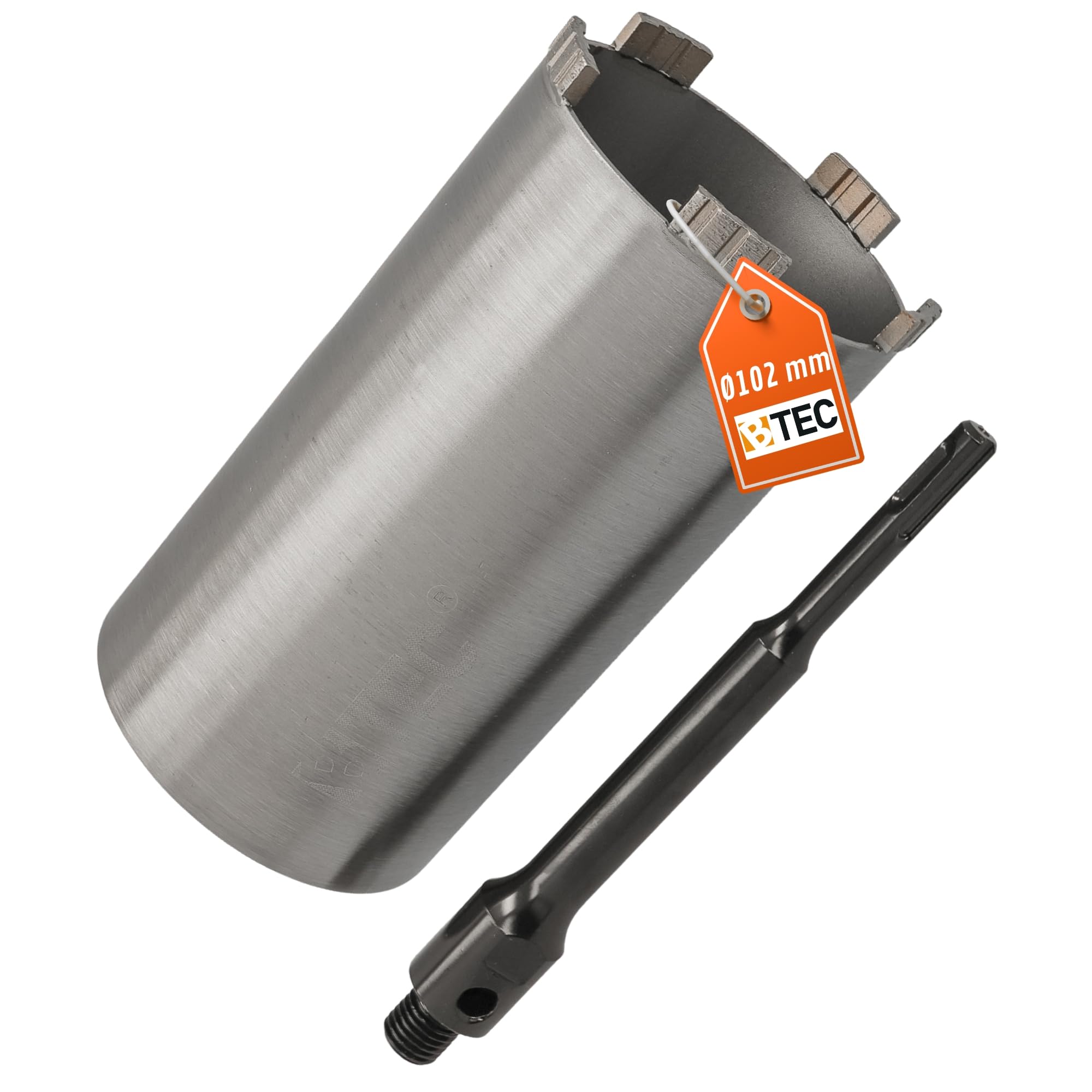 Heller - Punta a corona diamantata per cemento, lunghezza utile 180 mm, attacco SDS-plus lungo (200 mm)