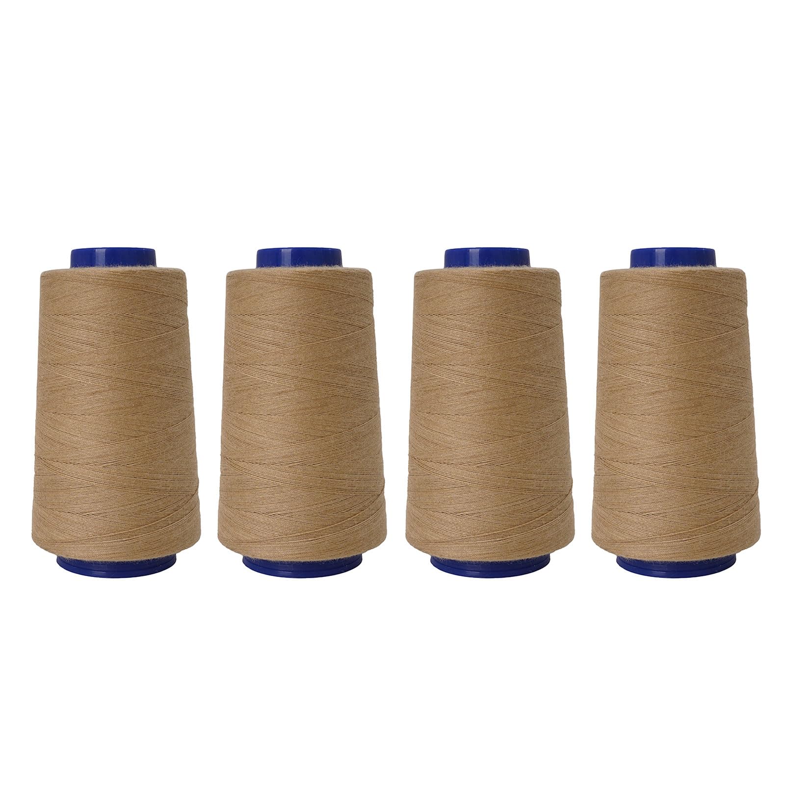 Tsophreniq Khaki Yellow 4 Spools Of Polyester Thread Embroidery Machine Thread 1000Yds Each For Sewing Machine Hand Stitching Needlework Project Professional Tailoring