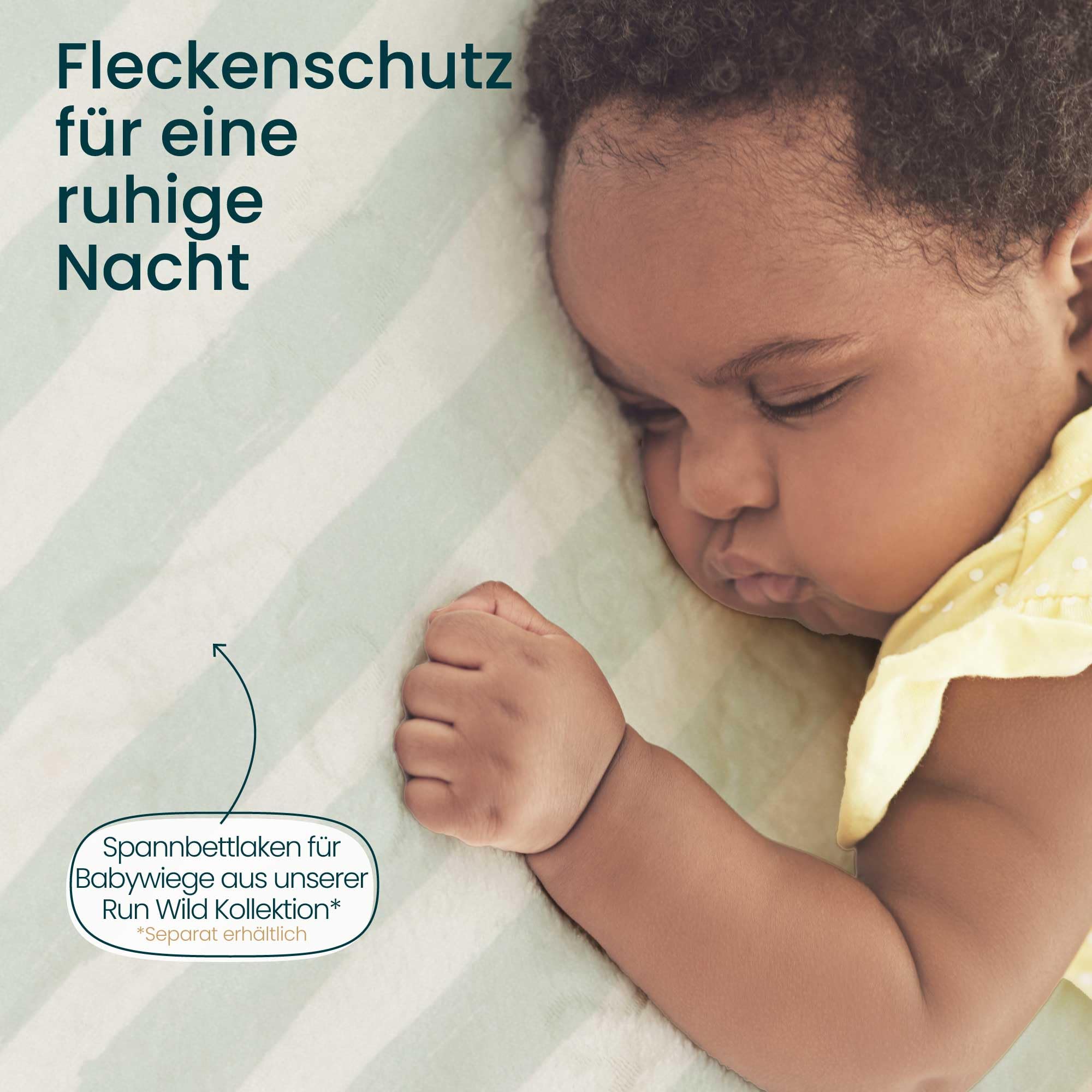 Tutti Bambini 100% Matratzenschoner Babybett mit Nässeschutz - Baby Matratzenschoner aus 100% Baumwolle - Weich & Atmungsaktiv, Waschmaschinenfest (81 x 51 cm)
