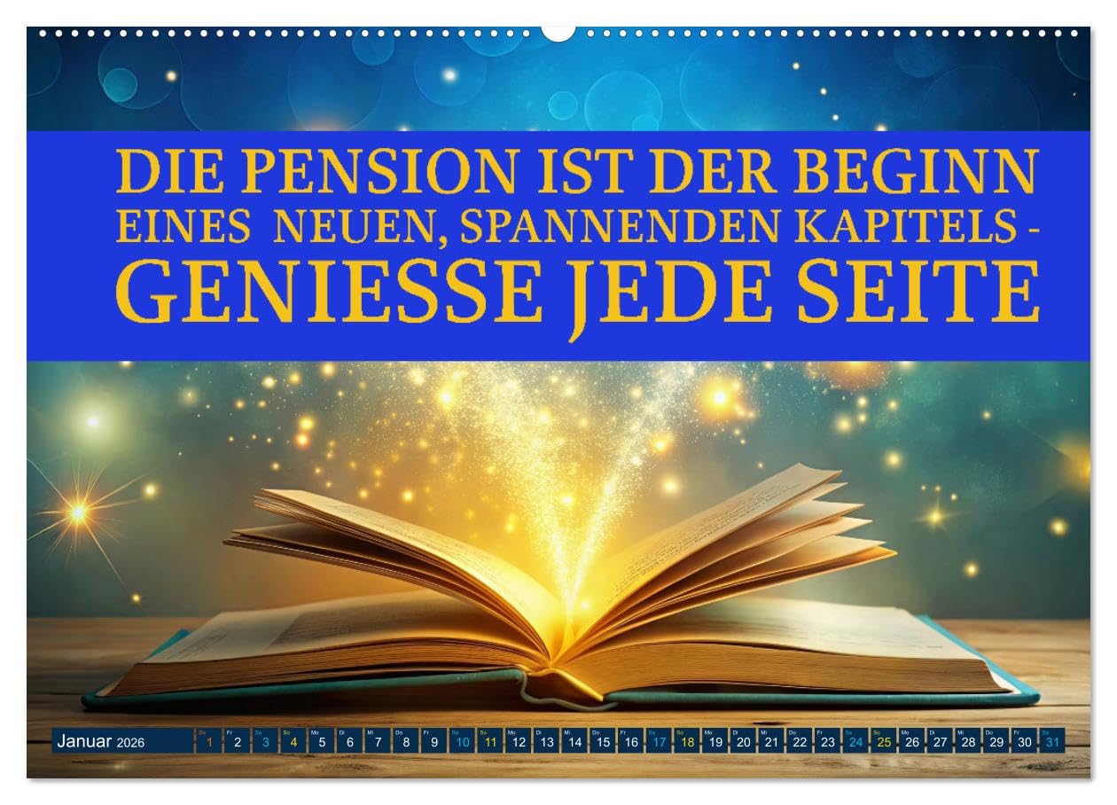 Ruhestand - das Leben neu entdecken (hochwertiger Premium Wandkalender 2026 DIN A2 quer), Kunstdruck in Hochglanz: Freiheit genießen, Neues entdecken (CALVENDO Gesundheit)