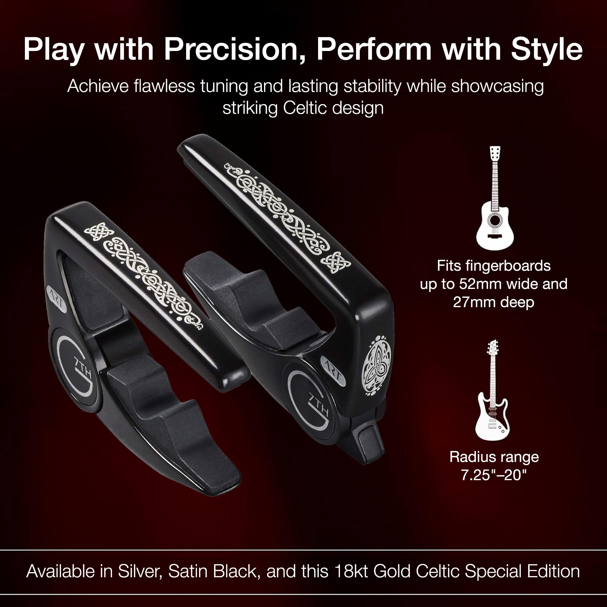 Accessoires Guitare Capo Guitare G7th 200-669 Performance 3 Art Capodastre Pour Guitares Capodastre Guitare Classique Guitare Accessoire