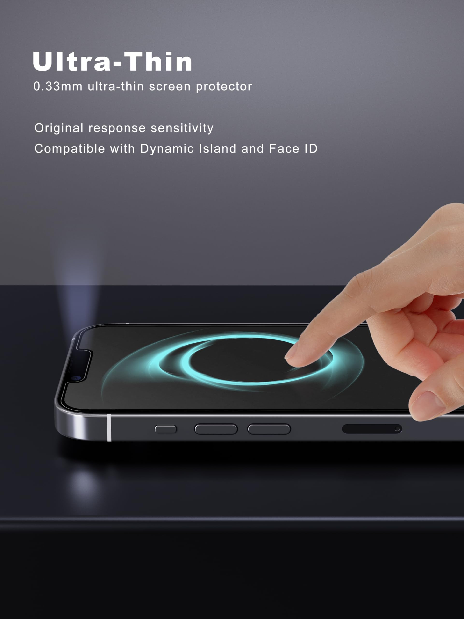 GIGIKISS 2-pak matowych ochraniaczy ekranu do iPhone'a 13 Pro Max/14 Plus [16,7 cala), ochrona ekranu przeciw odciskom palców i antyrefleksyjna osłona ekranu ze szkła hartowanego, łatwa instalacja
