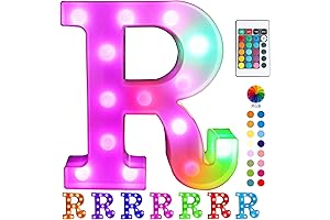 Pooqla Multicolor Letter R Marquee Sign