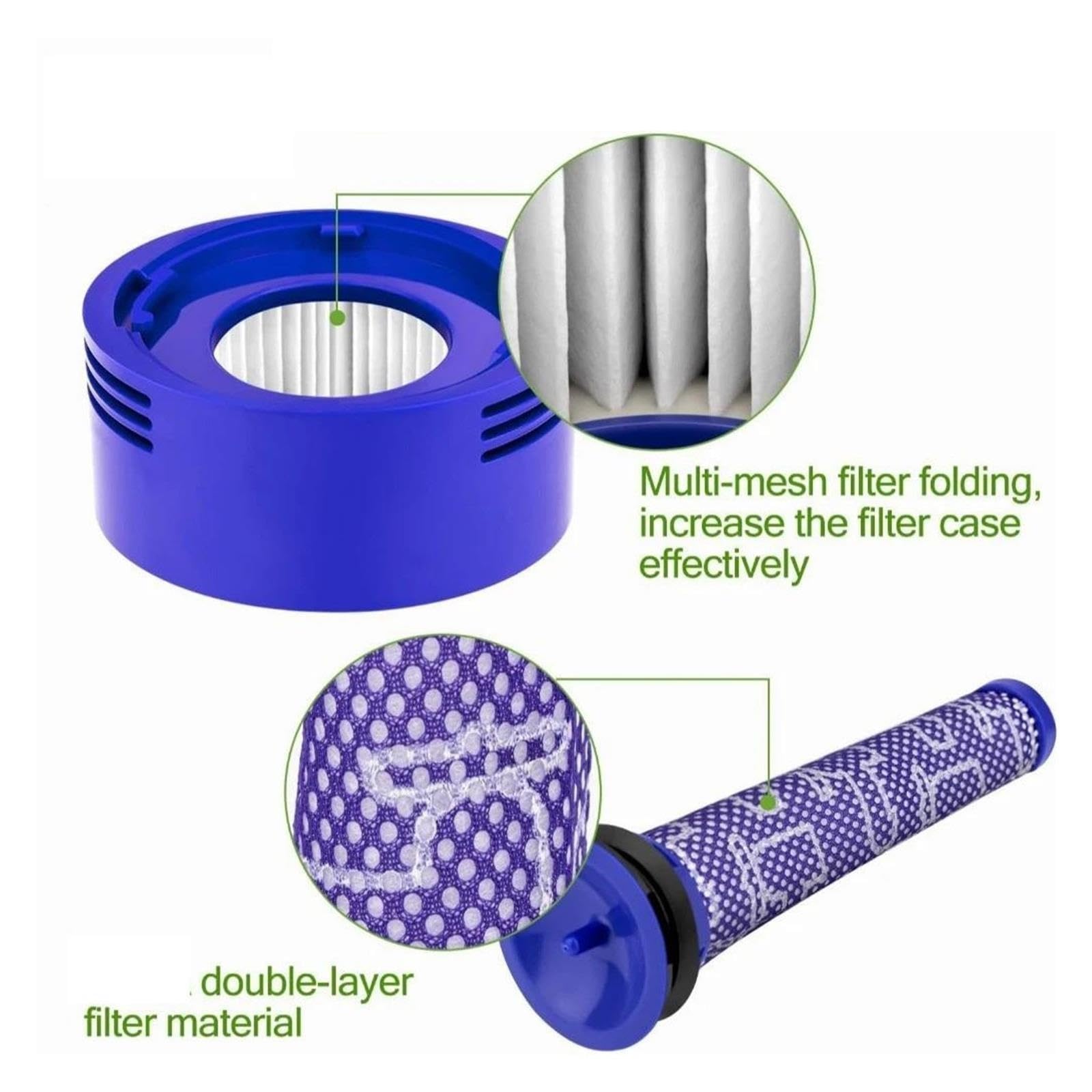 Filtro Lavable, Compatible Con Dyson V8 V7