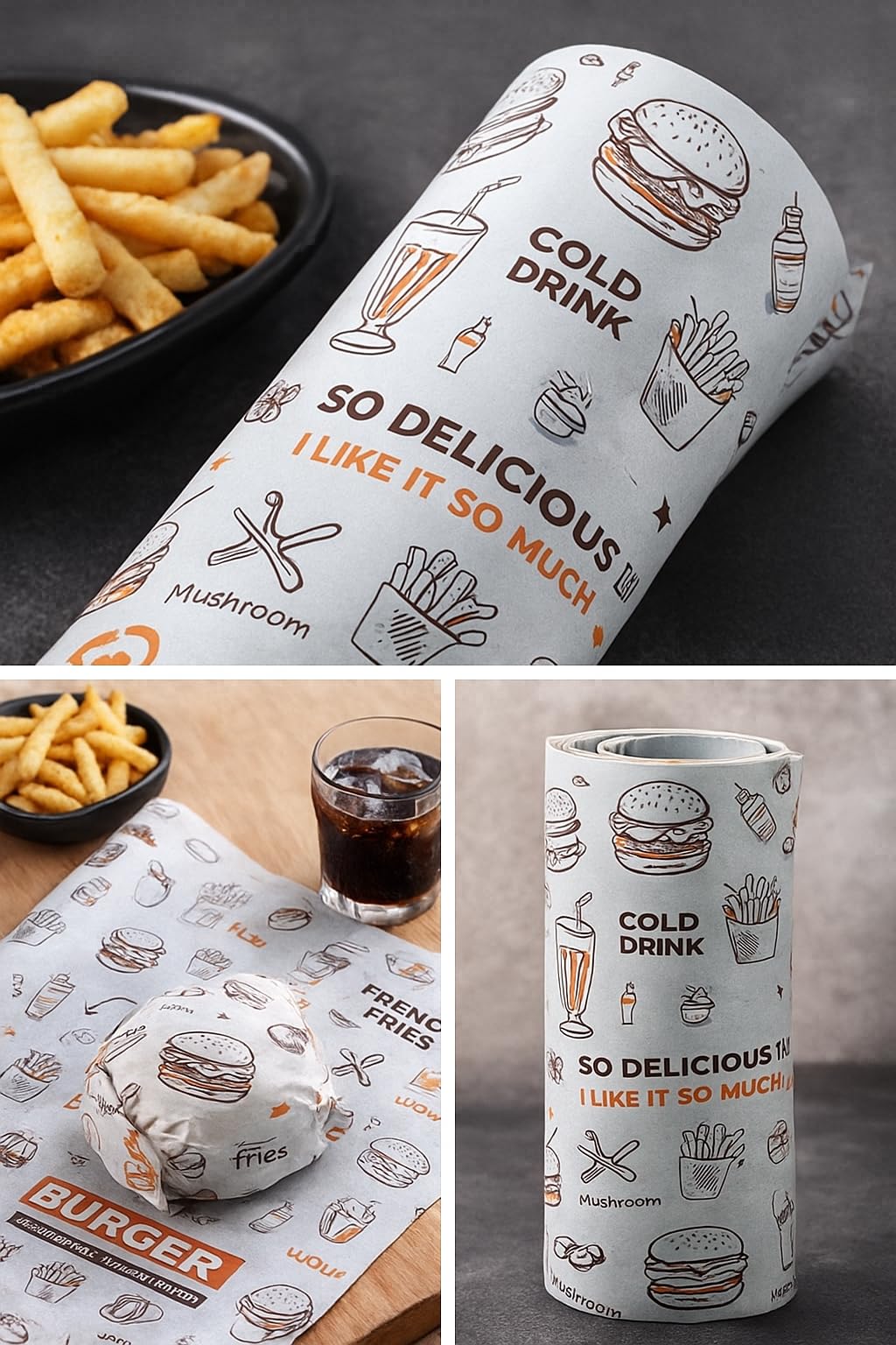 Food wrap Butter Paper 1kg roll 4