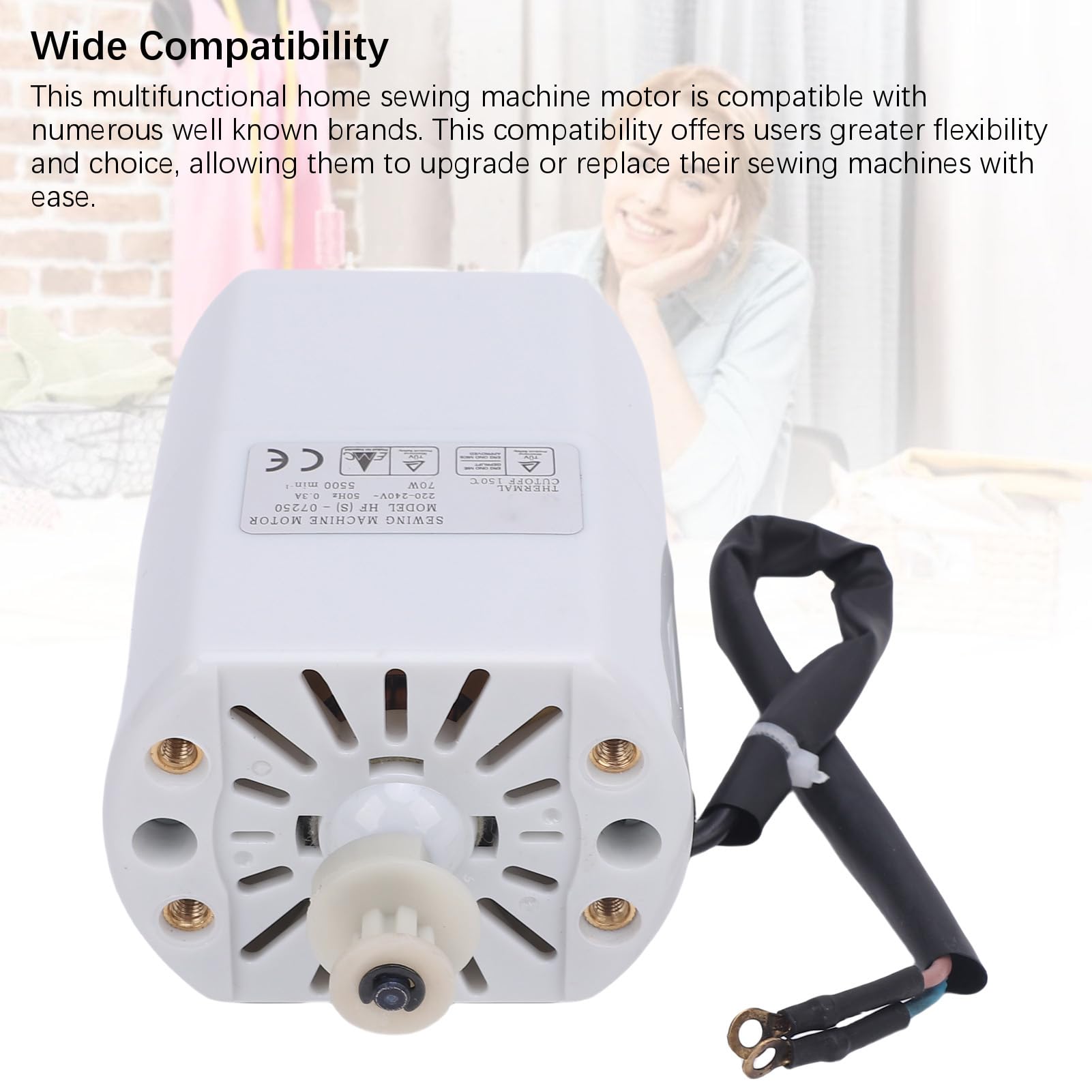 Sxhlseller Motore per Macchina da Cucire Servomotore Elettrico Potente da 70 W per Uso Domestico Prestazioni di Cucito Efficienti