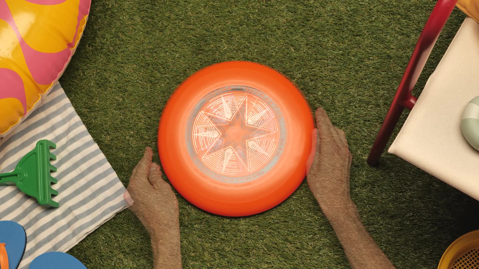 Ultimate Frisbee Discraft UltraStar Orange GHOST GRÜN 175g