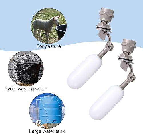 Miniatura 4 de Válvula de bola de flotador de 12 pulgada, válvula de flotador de agua de plástico, mini válvula de flotador de plástico con brazo ajustable para