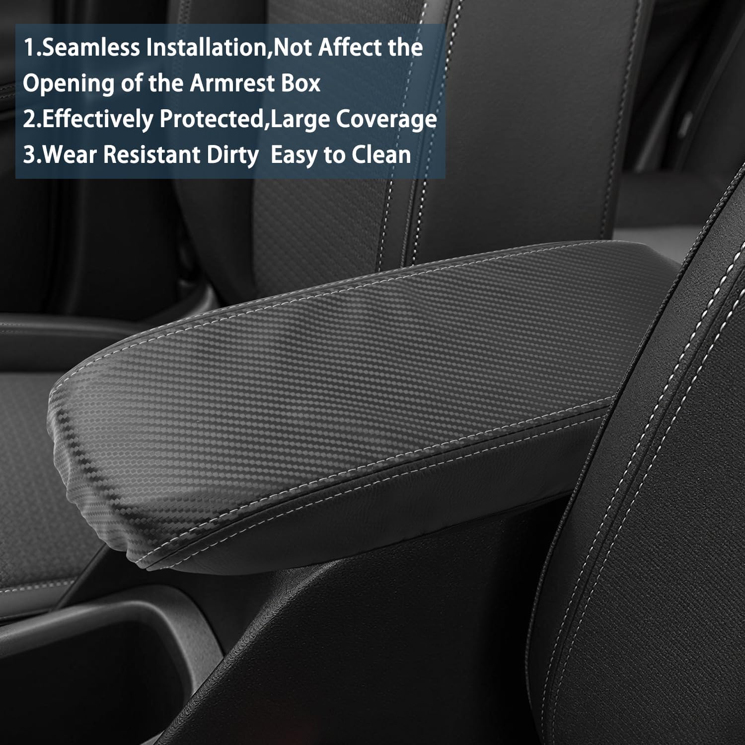 Ruiya Encore GX Armrest Cover,for Buick Encore GX Accessories Center Console Cover Soft Comfy Armrest Lid Cover Compatible with 2020-2024 2025 2026 Buick Encore GX Preferred/Sport Touring/Avenir image 3
