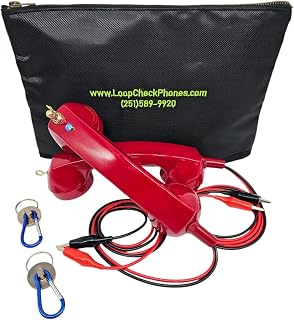 Loop Check® Phones Electrician Continuity Test Phone Set ES001-R5M with Extra Long 5ft Leads & Magnets