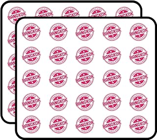 Bangkok Thailand Grunge Travel Stamp Art Decor Sticker for Scrapbooking, Calendars, Arts, Kids DIY Crafts, Album, Bullet Journals 50 Pack