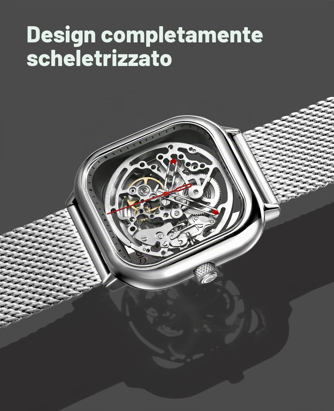 CIGA Design Scheletrato Quadrato Orologio Meccanico Automatico