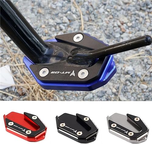 Miniatura 2 de TOYOCC Extension Board for Yamaha R3 YZF-R3 2017 2018 2019 2020 MT03 MT-03 Motorbike Kickstand Sidestand Side Stand Enlarge Extension Pads Bracket
