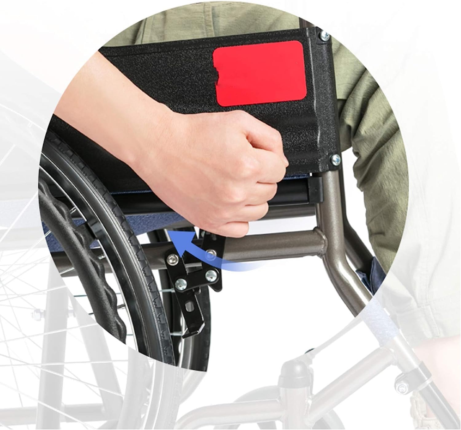 Silla de Ruedas Deo Silla de Ruedas de Transporte Silla de Ruedas Manual Ligera Y Plegable/Blue