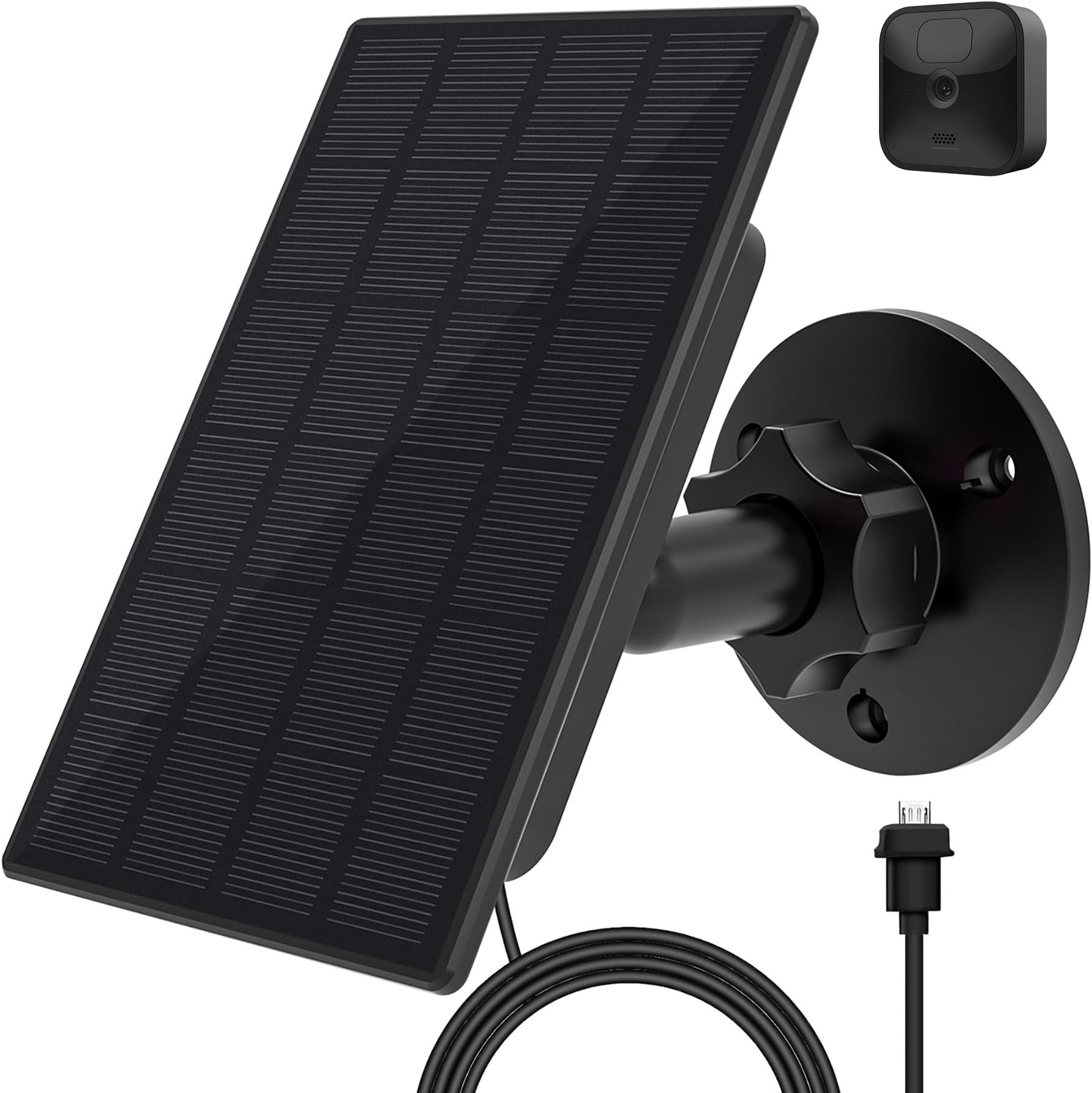 Solar Panel for Blink Camera Outdoor,2W Blink Camera Solar Panel Compatible with Blink Outdoor,XT2/XT Camera&SimpliSafe Camera(Not Included),IP66 Blink Outdoor(3rd Gen) with Rubber Plug (1 Pack)