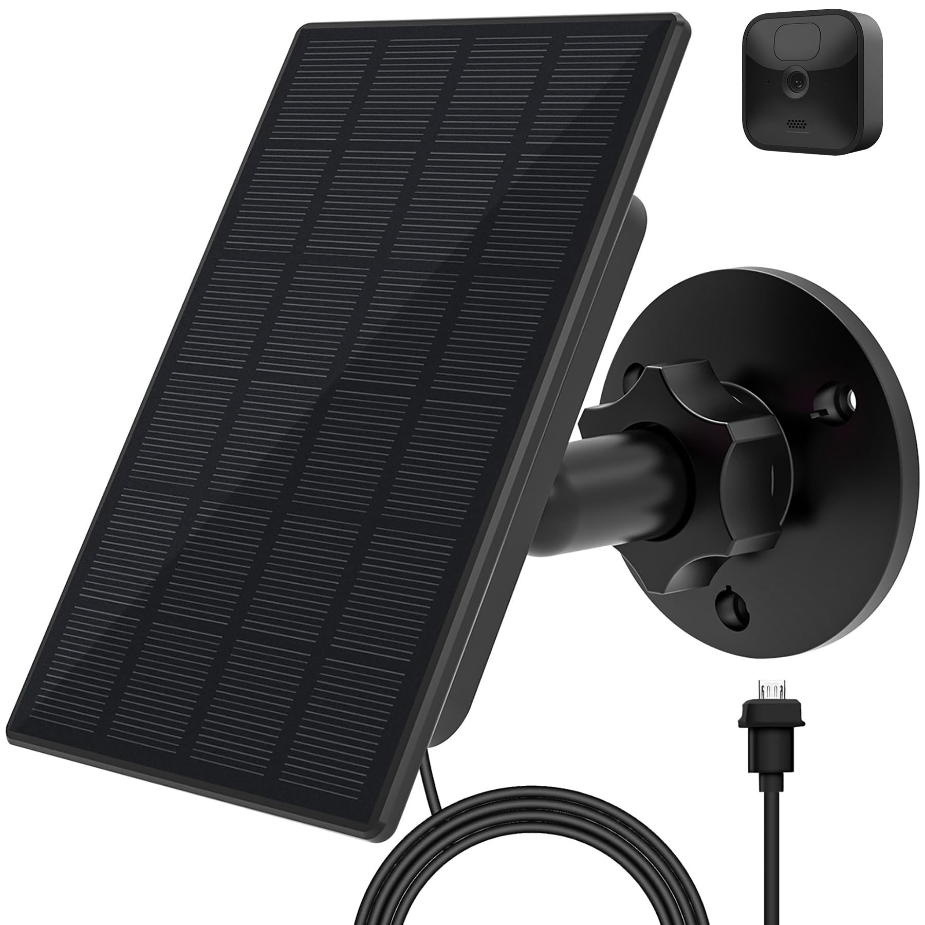 Solar Panel for Blink Camera Outdoor,2W Blink Camera Solar Panel Compatible with Blink Outdoor,XT2/XT Camera&SimpliSafe Camera(Not Included),IP66 Blink Outdoor(3rd Gen) with Rubber Plug (1 Pack)