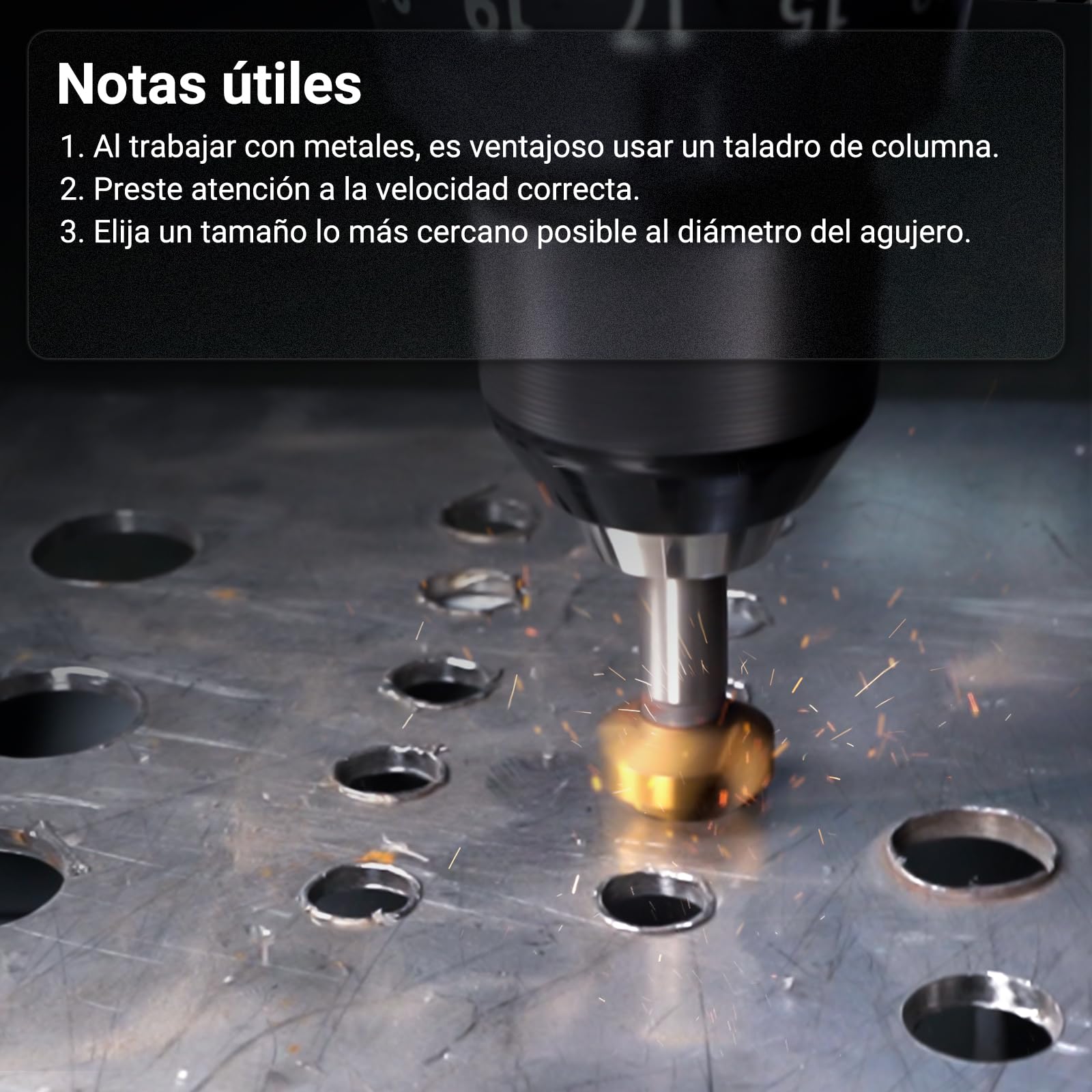 Avellanador Para Metal HSS 6 piezas, 90° Avellanador Madera con recubrimiento de TiN, Ø 6,3-20,5 mm, Broca Aavellanadora Madera para Metal y Plástico