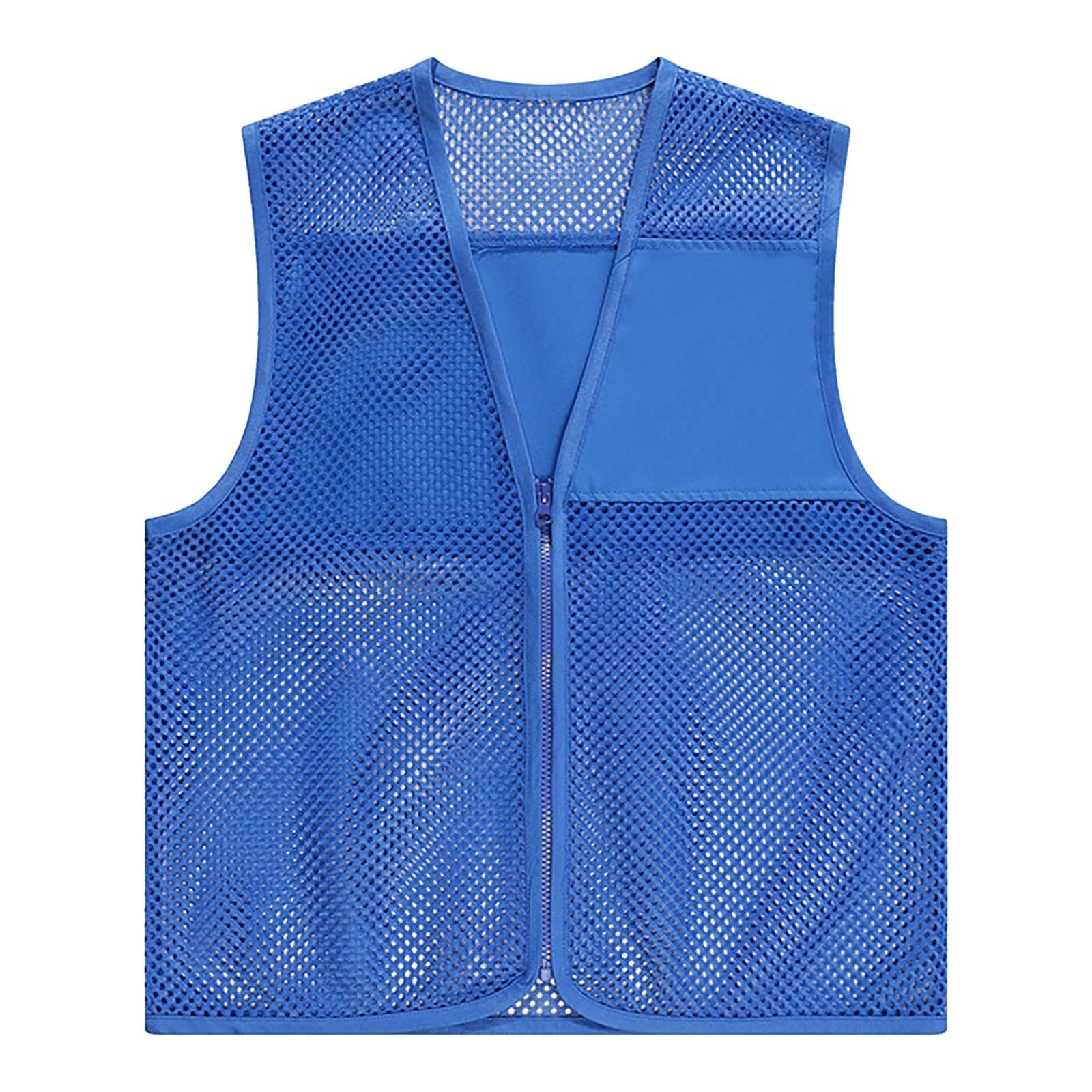 Men's Mesh Safety Vest, Breathable Hi Vis Reflective Vest, Multi-Pocket