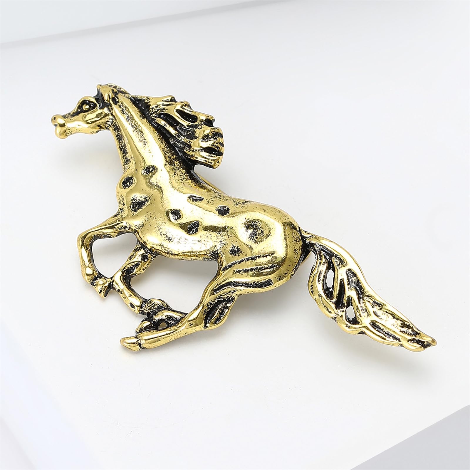 coadipress Broche de caballo para hombres y mujeres, lindo Mustang para correr, carreras de caballos, regalo ecuestre, sombrero, chaqueta, mochila, accesorio de joyería occidental