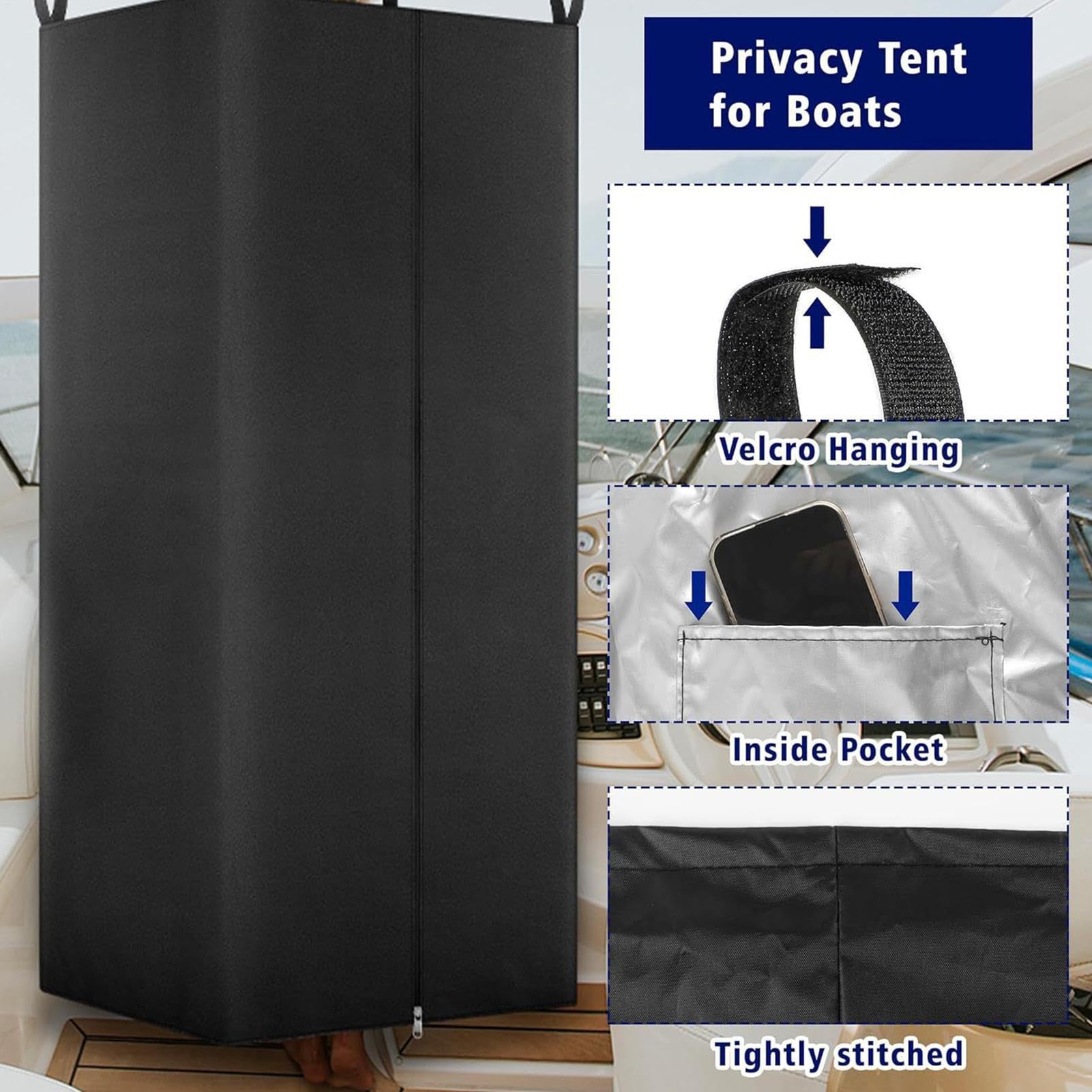 Tenda per la Privacy Booting - Tenda da Toilette in Tessuto Oxford 420d, Tende per la Privacy 420d Spogliatoio Istantaneo Pensilina da Doccia, Recinto Riparo per Vestirsi per Campeggio Esterno Pontone