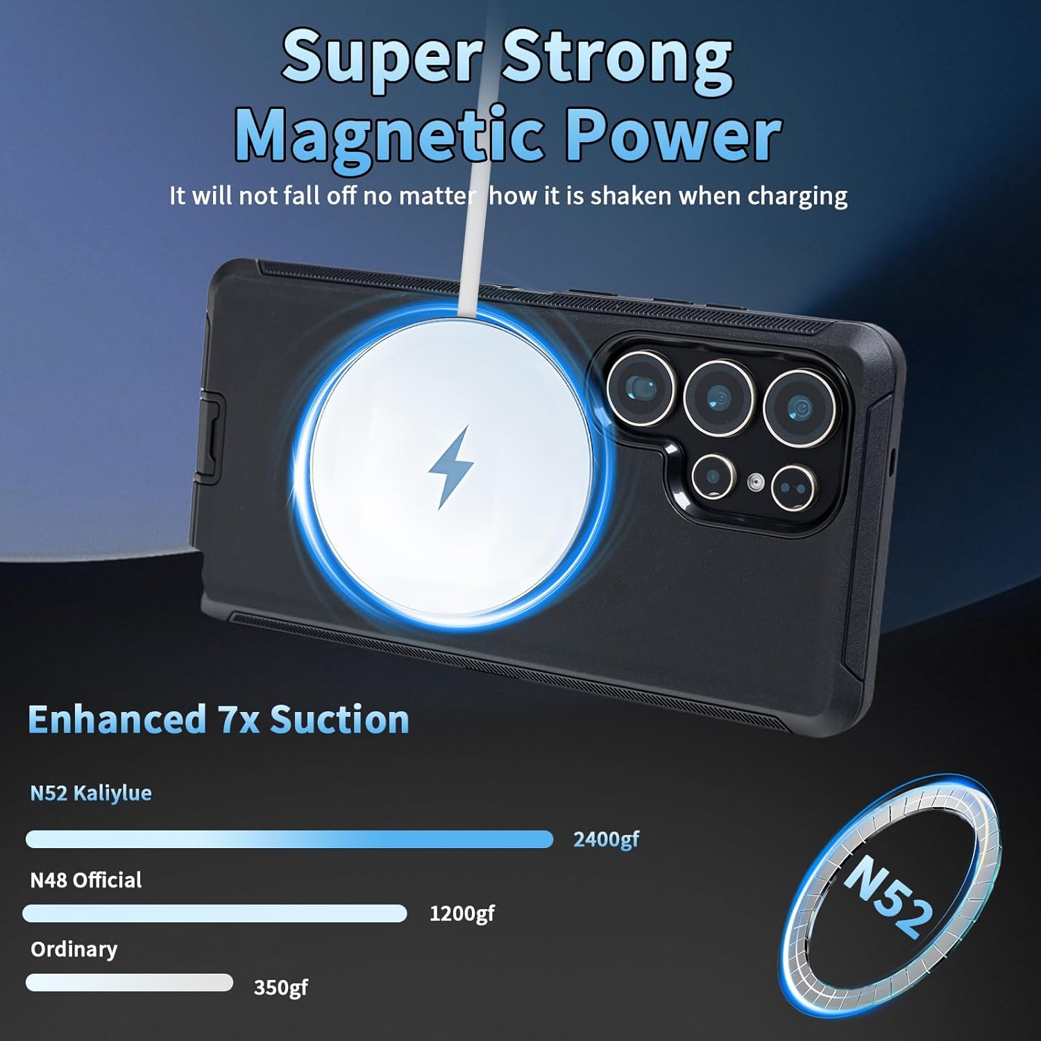 for Samsung Galaxy S25-Ultra Case with Belt Clip, Fit for MagSafe, Rugged Shockproof Military Drop Protection Heavy Duty Magnetic Phone Cover Holster Kickstand Case(No Screen Protector),Black - Image 3